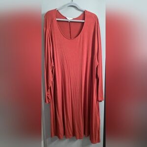 Terra & Sky Women's Terracotta Midi Dress